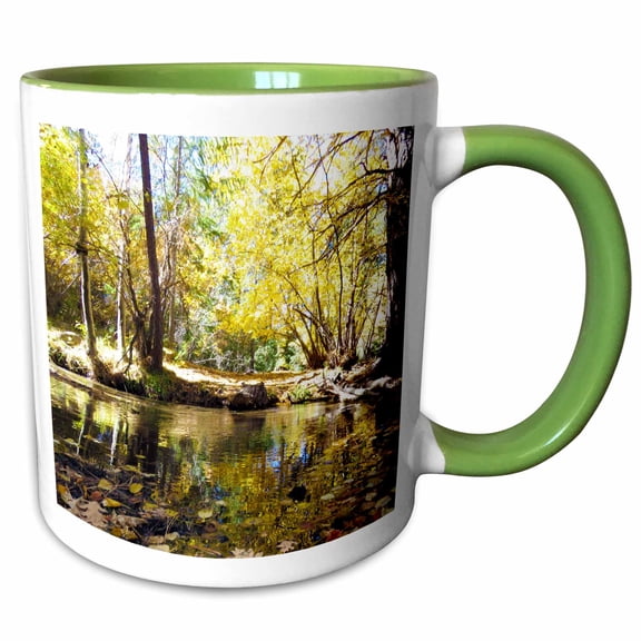 3drose, the Whipple Trail Head in Dixie National Forest with Fall Foliage, 11oz Two-tone Green Mug
