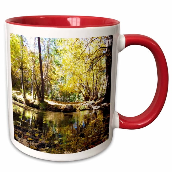 3drose, the Whipple Trail Head in Dixie National Forest with Fall Foliage, 11oz Two-tone Red Mug