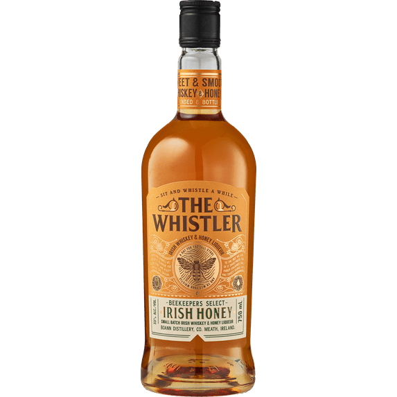 The Whistler, Irish Honey Whiskey, 33% ABV, 750ml Glass Bottle, 25.4 fl oz