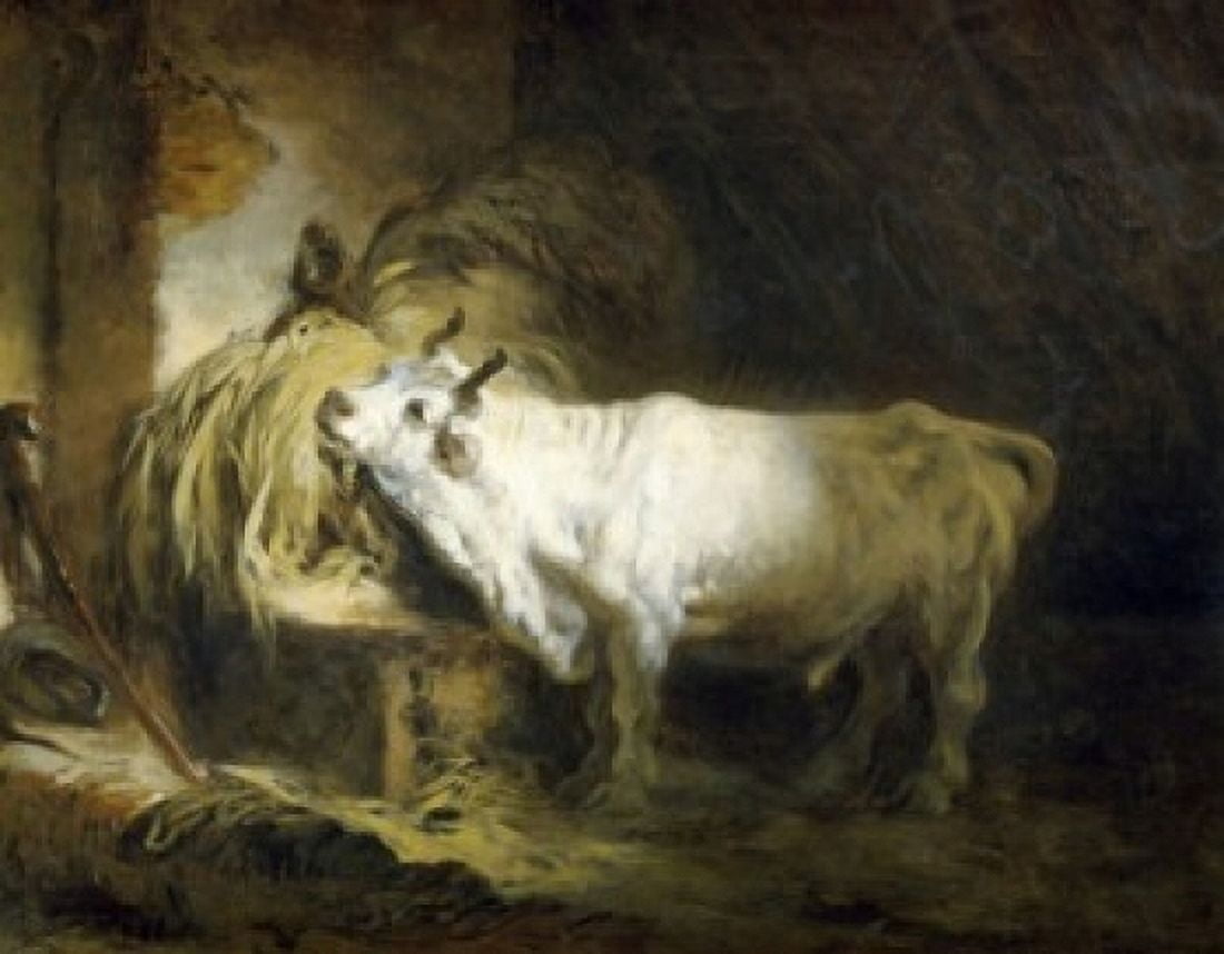 The White Bull by Jean Honore Fragonard (1732-1806) France Paris Musee du Louvre Canvas Art - Jean Honore Fragonard (24 x 36)