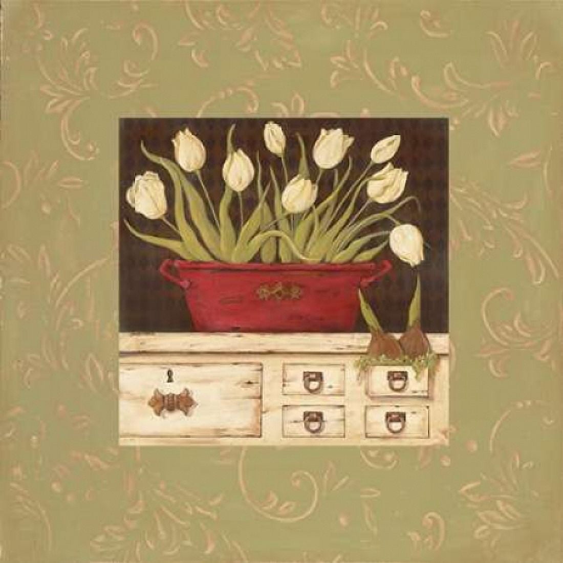 The White Cupboard Canvas Art - Jo Moulton (24 x 24)