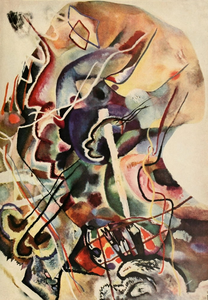 The White Edge Canvas Art - Wassily Kandinsky (24 x 36)