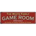 thumbnail image 1 of The White Family Red Game Room Metal 6x18 Sign 106180038156, 1 of 1