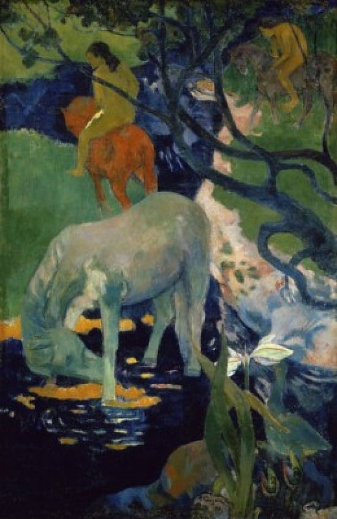 The White Horse (Le Cheval Blanc) 1898 Paul Gauguin (1848-1903French) Musee dOrsay Paris Canvas Art - Paul Gauguin (24 x 36)