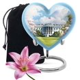 thumbnail image 1 of The White House American Flag Human Cremation Urns - Large Urns For Human Ashes - Cremation Urns For Human Ashes Adult Female - Memorial Urn - Burial Urns For Ashes (Size-8inch), 1 of 5
