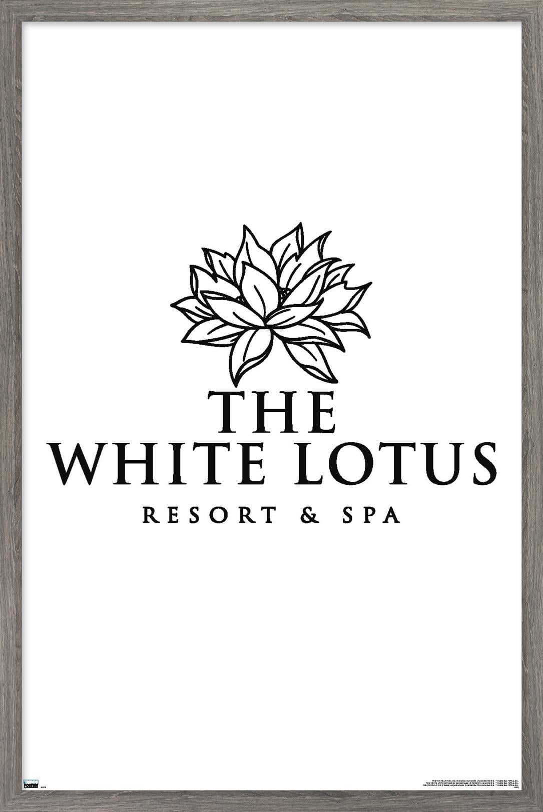 The White Lotus Black and White Logo Wall Poster, 22.375" x 34