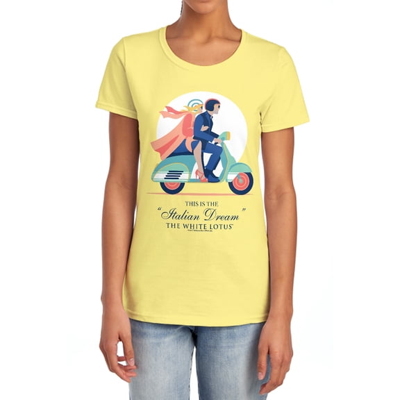 The White Lotus Italian Dream Women's T Shirt, Banana, X-Large
