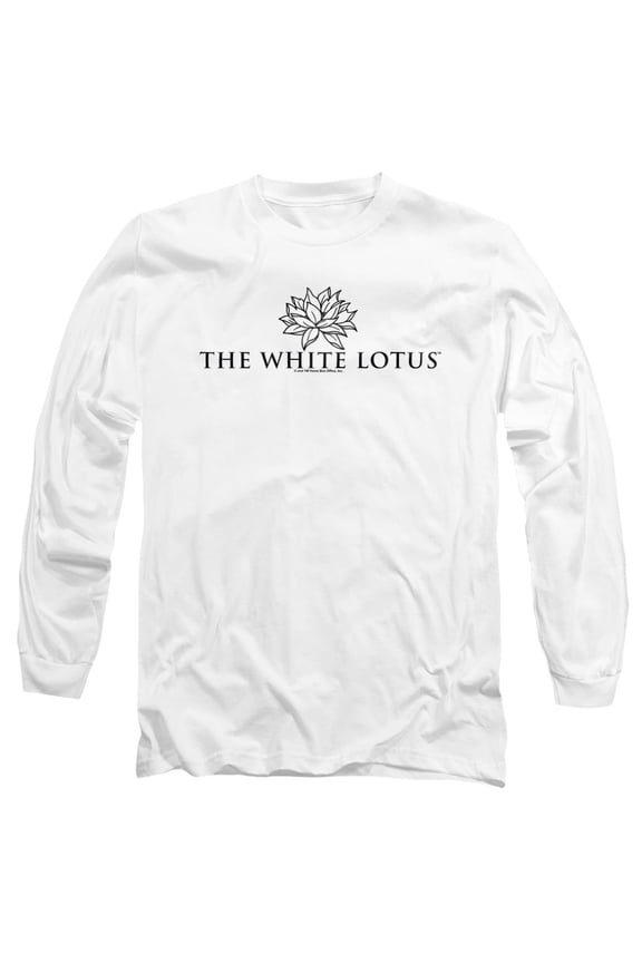 Logo Light Unisex Adult Long-Sleeve T Shirt, White, Medium