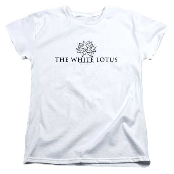 The White Lotus Logo Light Women's T Shirt, White, X-Large