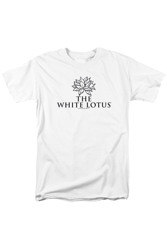 Stacked Logo Lights Unisex Adult T Shirt, White, X-Large