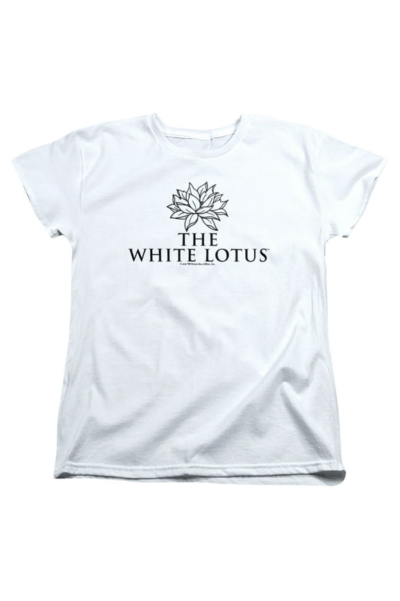 Stacked Logo Lights Women's T Shirt, White, Medium