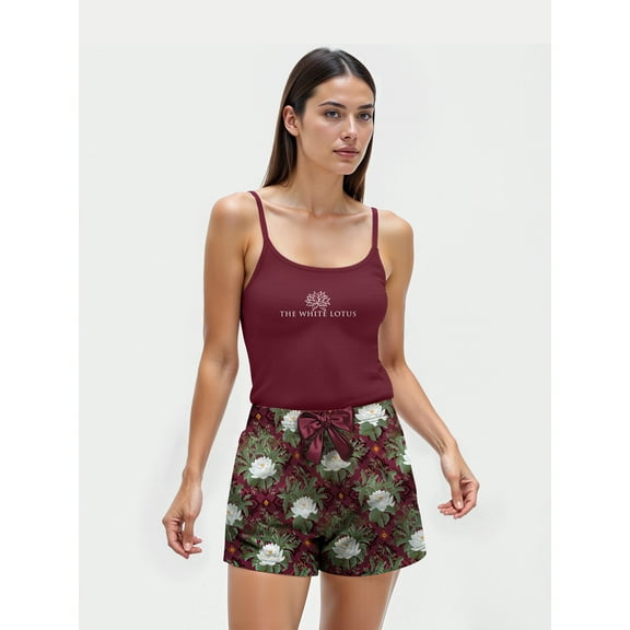 The White Lotus Women's and Women's Plus Graphic Sleep Cami and Shorts Set, 2-Piece, Sizes XS-3X