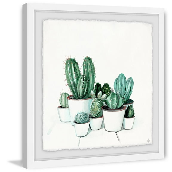 The White Pots Framed Painting Art Print, 12.00" x 1.50"