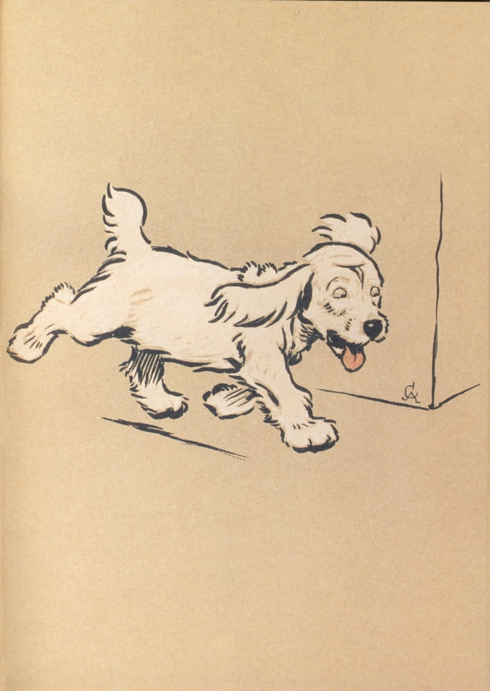 The White Puppy 1909 Ambling along Canvas Art - Cecil Aldin (18 x 24)