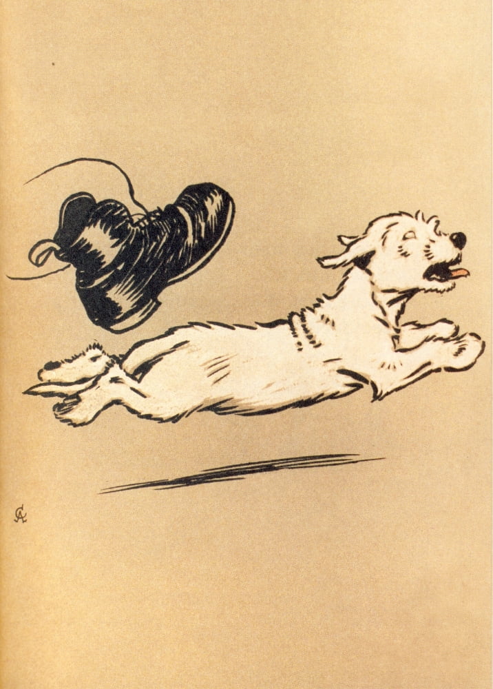 The White Puppy 1909 Booted Canvas Art - Cecil Aldin (24 x 36)