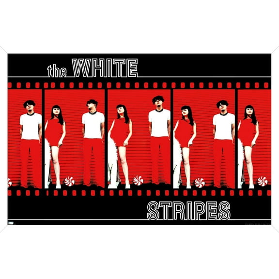 The White Stripes - Film Strip Wall Poster, 14.725" x 22.375" Framed