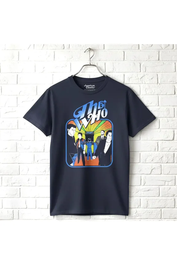 The Who Pinball Wizard Men's T Shirt (Navy, AdultM)