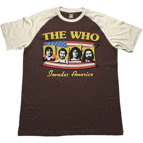 The Who Unisex Raglan T-Shirt: Invades America (XX-Large)