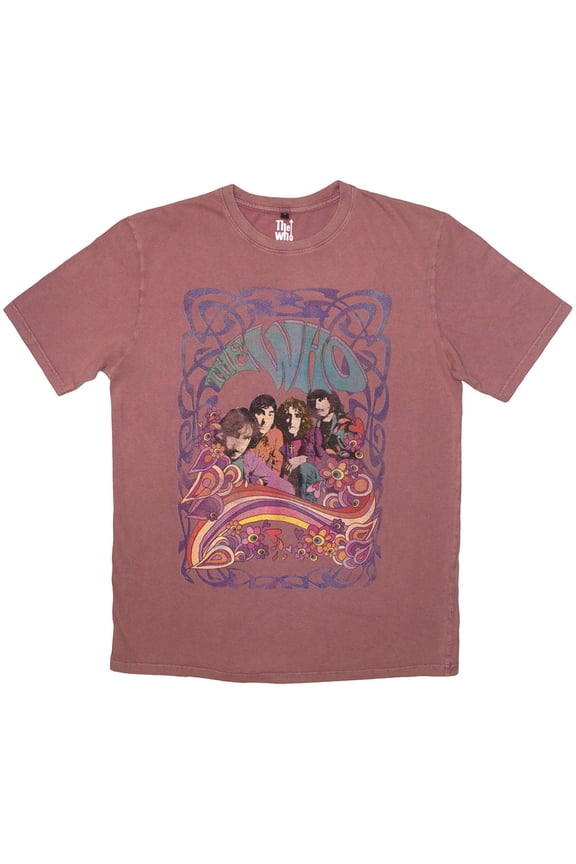 The Who Unisex Stone Wash T-Shirt: Psych Floral Stone Wash (Small)