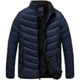 thumbnail image 1 of The Whole Shebang Men's Quilted Puffer Jacket with Faux Fur Lining – Winter Outerwear, 1 of 5