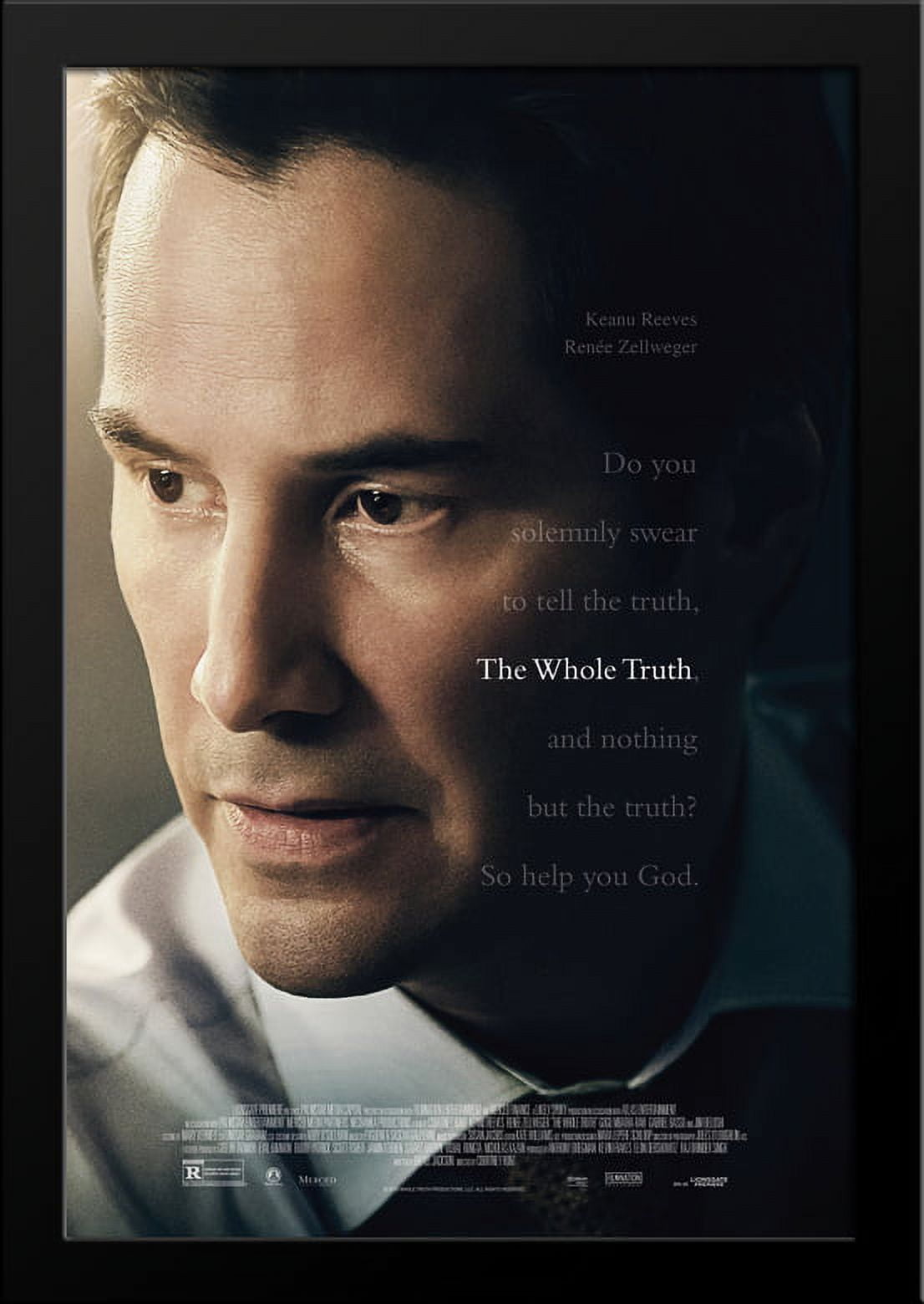 The Whole Truth 28x36 Large Black Wood Framed Movie Poster Art Print