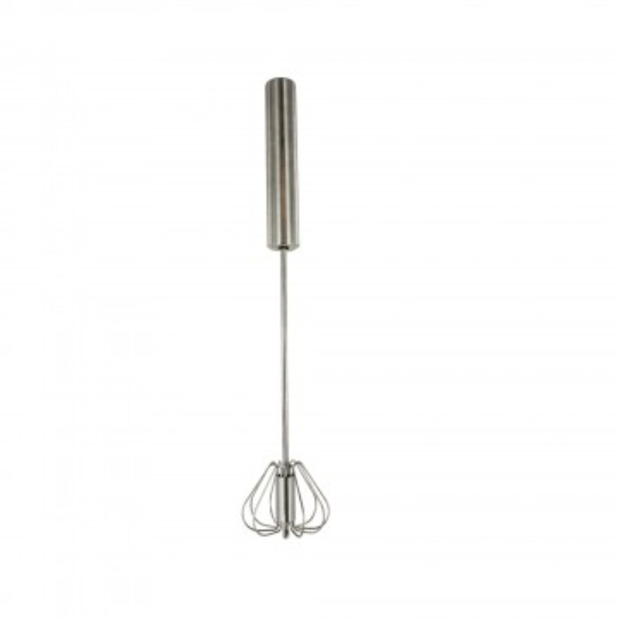 The Wholesale Shop Pack of 4 Rotating Metal Whisks with PushDown