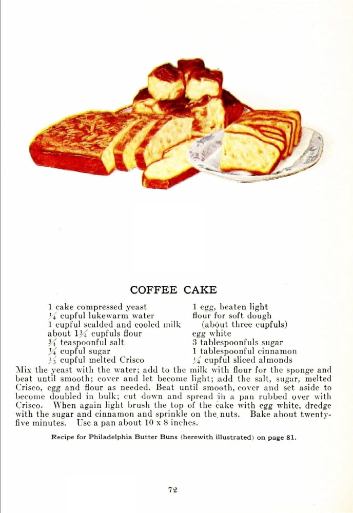 The Whys of Cooking 1919 Coffee Cake Canvas Art - (24 x 36)