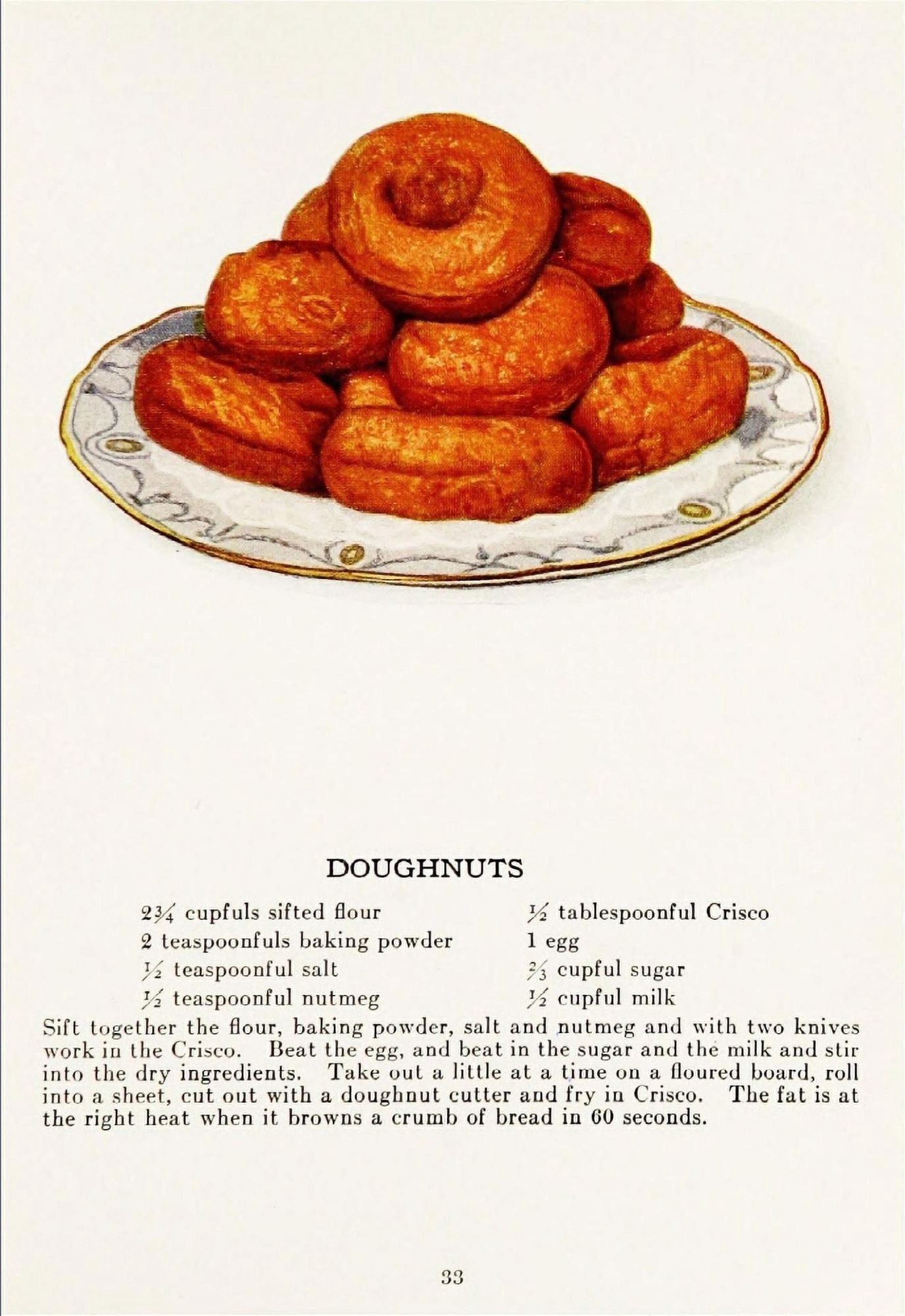 The Whys of Cooking 1919 Doughnuts Canvas Art - (24 x 36)