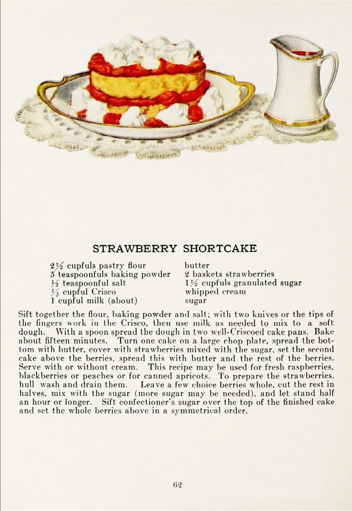 The Whys of Cooking 1919 Strawberry Shortcake Canvas Art - (18 x 24)