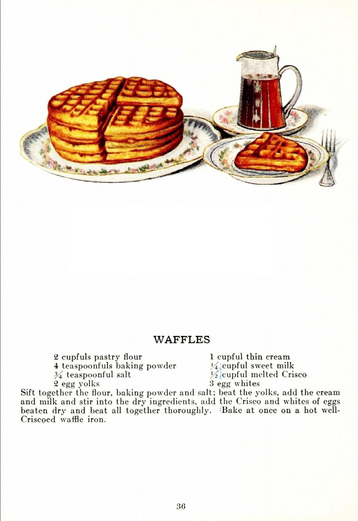 The Whys of Cooking 1919 Waffles Canvas Art - (24 x 36)