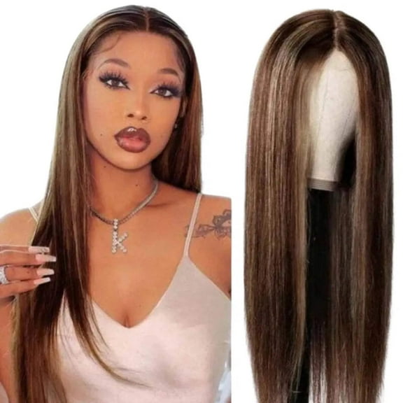 The Wig Black Pink 100% Human Hair Pure Brazilian 13x4 HD Lace Wig - STRAIGHT