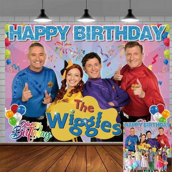The Wiggles Backdrop Banner Party Supplies Background for Photography Kids Birthday Decorations