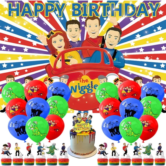 The Wiggles Birthday Party Supplies Set Plates Balloons Cake Toppers Theme Party