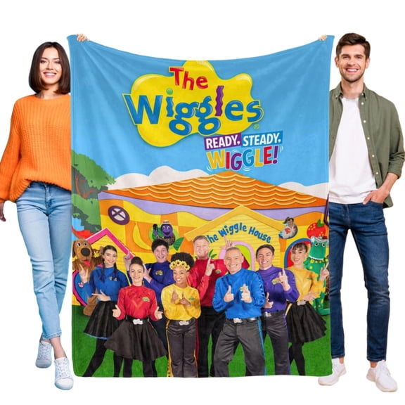 The Wiggles Blanket Flannel Throw for Bed Sofa Lightweight Soft All Season Use