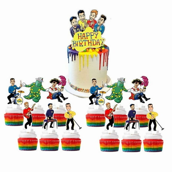 The Wiggles Cake Topper Cupcake Set Party Supplies Decoration Birthday Decor Kit