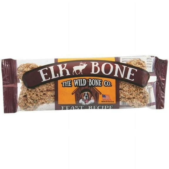 The Wild Bone Company Elk Bone Feast Dog Treat, 1 Oz. 1821 Pack of 24