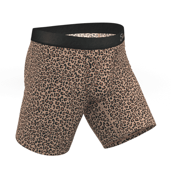 The Wild Cat - Shinesty Leopard Print Long Leg Ball Hammock Pouch Underwear With Fly  XL