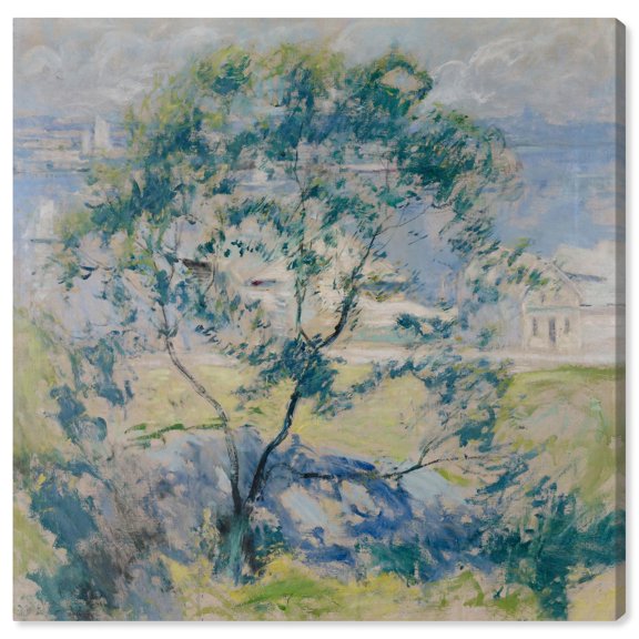 The Wild Cherry Tree 1916 Canvas Vintage Landscapes by Art Remedy, Gallery Wrapped, 30" x 30"