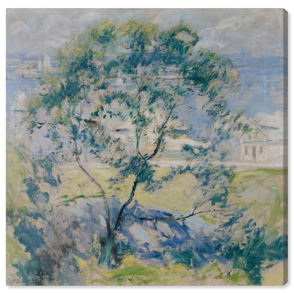 The Wild Cherry Tree 1916 Canvas Vintage Landscapes by Art Remedy, Gallery Wrapped, 40" x 40"
