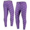 thumbnail image 1 of The Wild Collective Purple Los Angeles Lakers Allover Logo Jogger Pants, 1 of 3