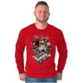 thumbnail image 1 of The Wild Life Skull Panther Tattoo Plus Size Long Sleeve Graphic Tee Shirt Brisco Brands 2X, 1 of 5