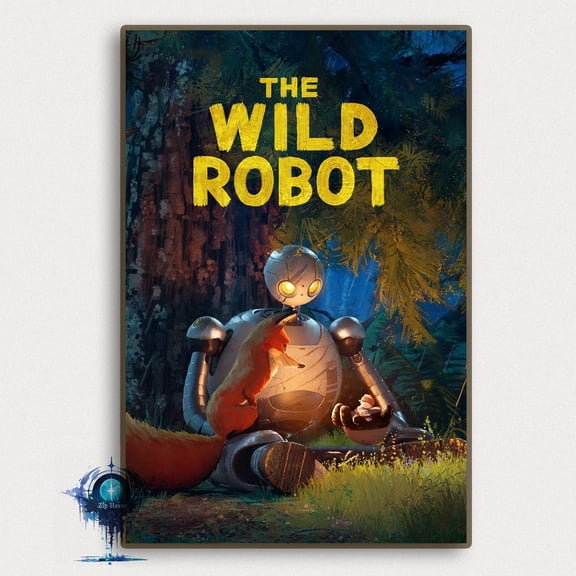 The Wild Robot Movie Poster, Animated Film Wall Art