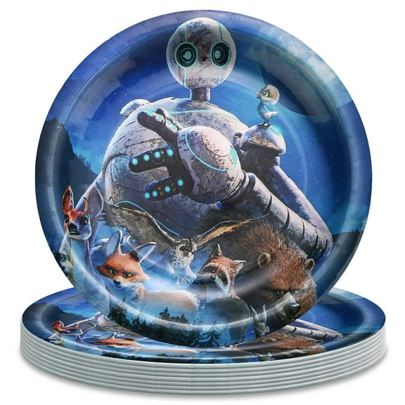 The Wild Robot Paper Plates Birthday Decorations Party Supplies Tableware Disposable Dinnerware