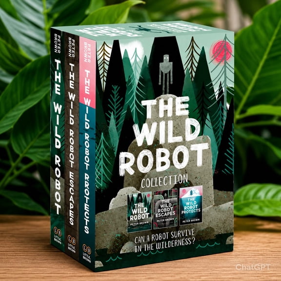 The Wild Robot Series Box Set by Peter Brown  The Wild Robot, The Wild Robot Escapes & The Wild Robot Protects (DreamWorks Animated Movie Edition)