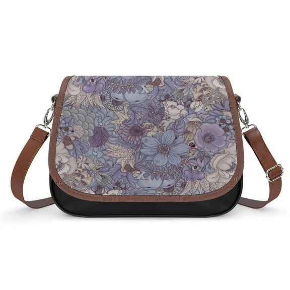 The Wild Side Avender Ice Vintage Crossbody Bag for Women Medium Leather Hobo Bags Shoulder Bag Classic City Leather Satchels