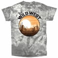 thumbnail image 1 of The Wild West Adult Tie Dye T-Shirt Cactus Desert Western Unisex Tee, 1 of 2