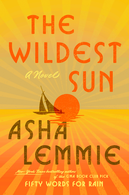Book Cover with orange sky and sea and sailboat