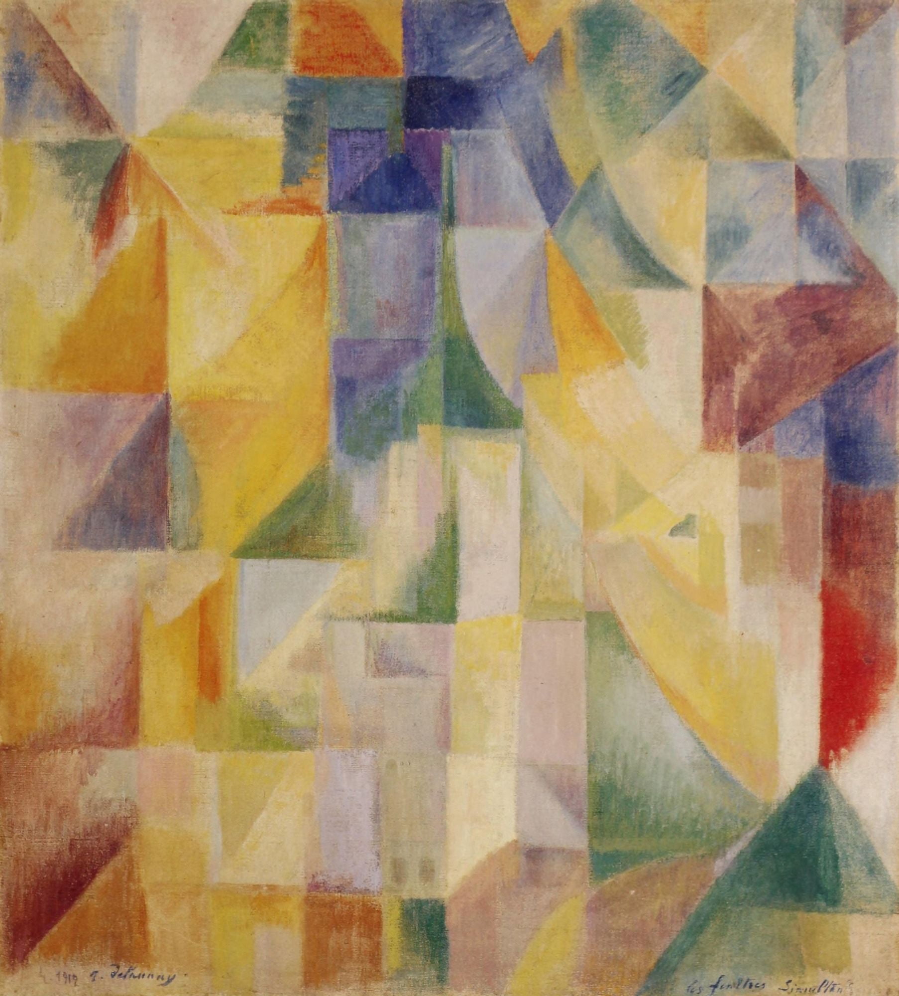 The Windows 1912 Canvas Art - Robert Delaunay (24 x 36)