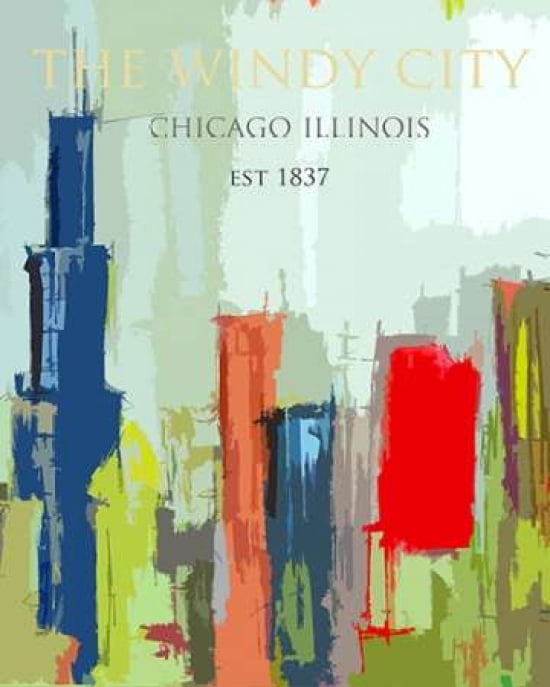 The Windy City est 1837 Canvas Art - Melissa Lyons (24 x 30)