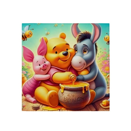 The Winnie the Pooh napkin,lightweight and absorbent,durable and easy to wash.19.69"×19.69"（50x50cm）